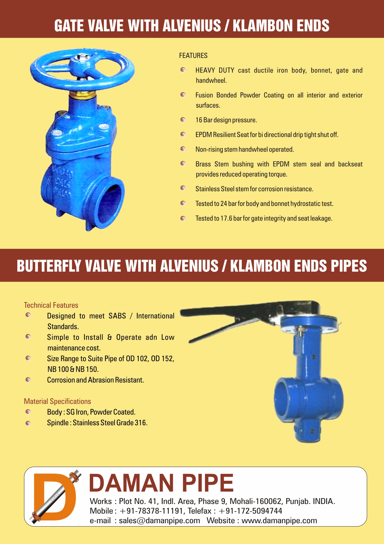 Gate Valves Alvenius Klambon Victaulic type Gate Valve manufacturers in India